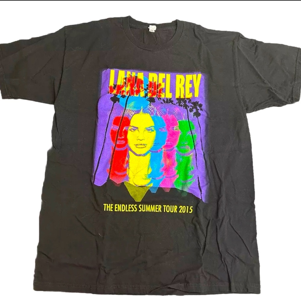 Lana Del Rey Black Neon The Endless Summer Tour 2015 Band Tshirt Size Large